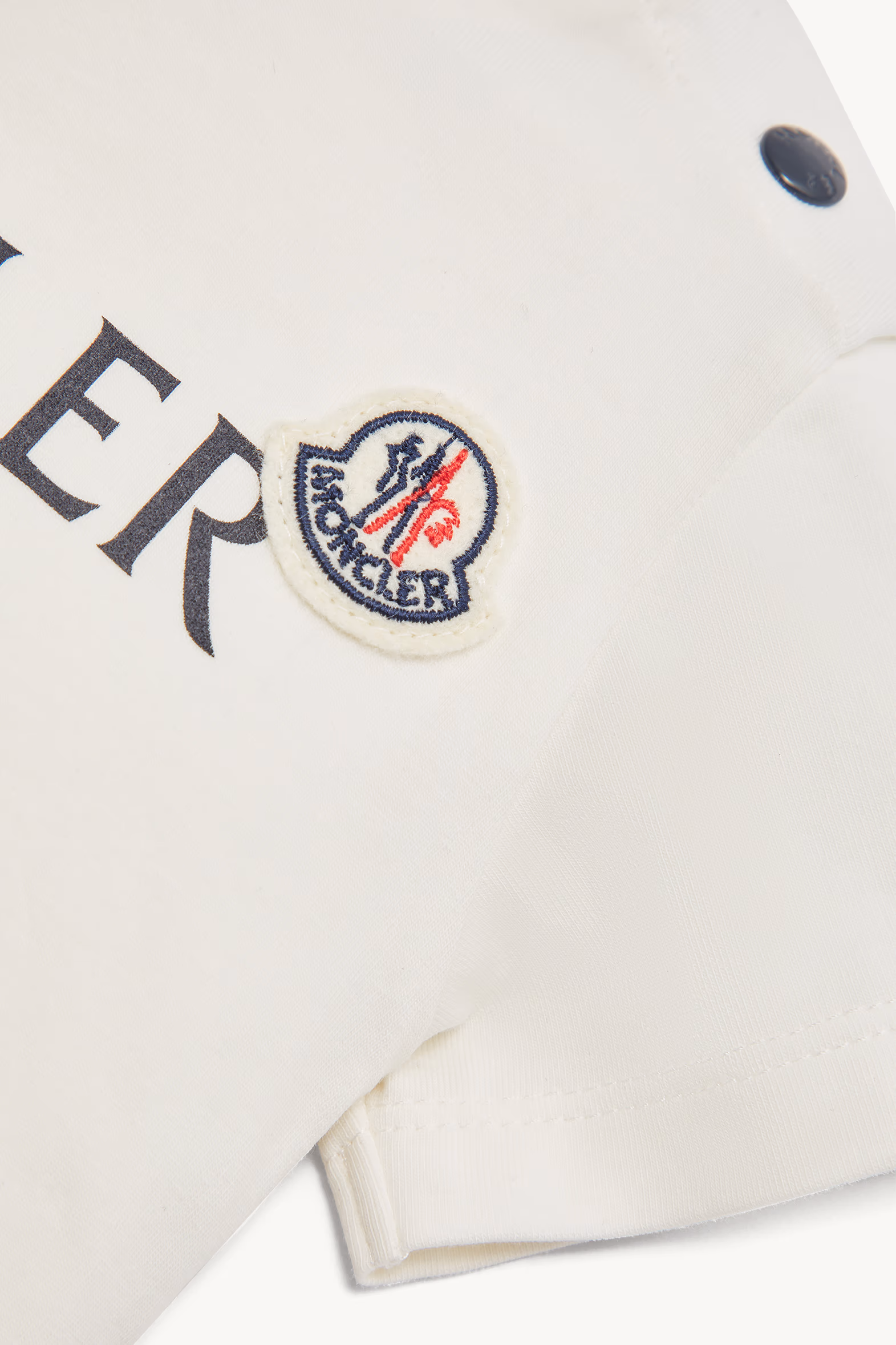 T-shirt en jersey avec logo Garçon Blanc Moncler 4